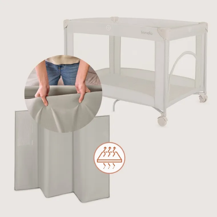 Lionelo, Amelie, patut de voiaj compact, Beige Sand