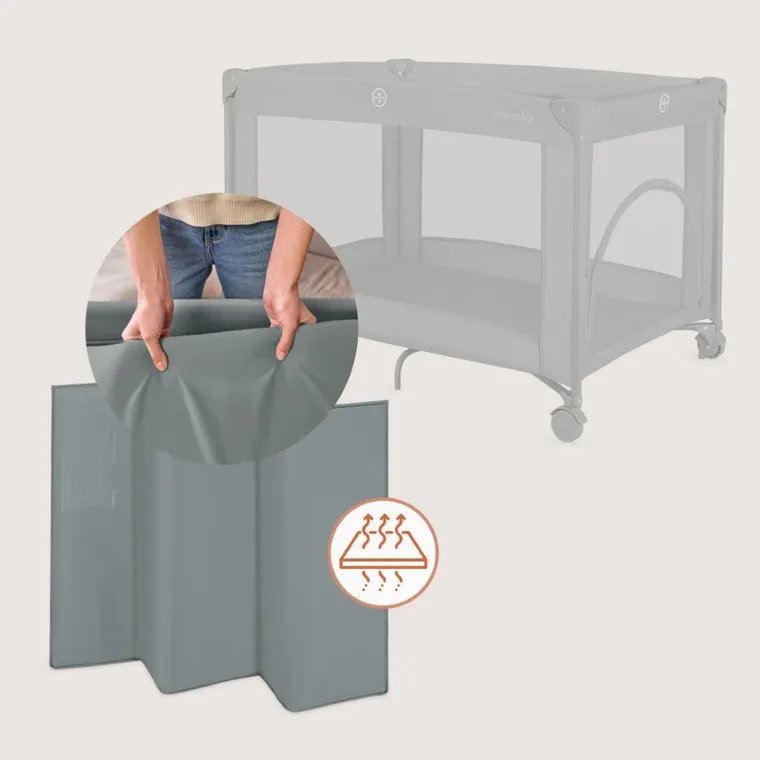 Lionelo, Amelie, patut de voiaj compact, Grey Concrete