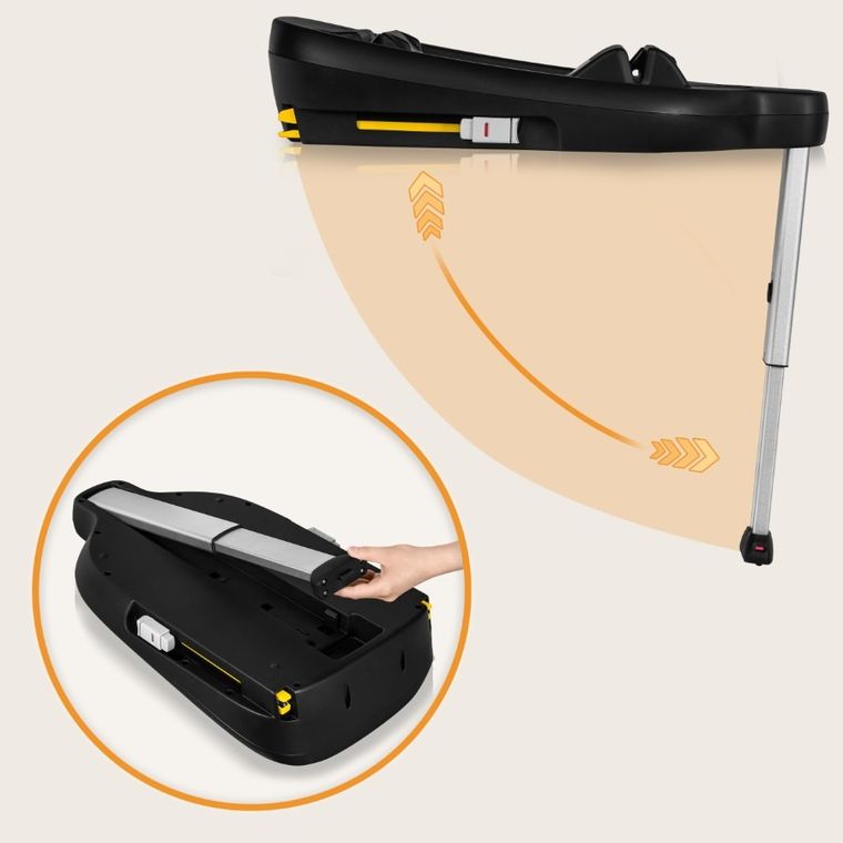 Lionelo, Astrid, baza pentru scaun auto, Black