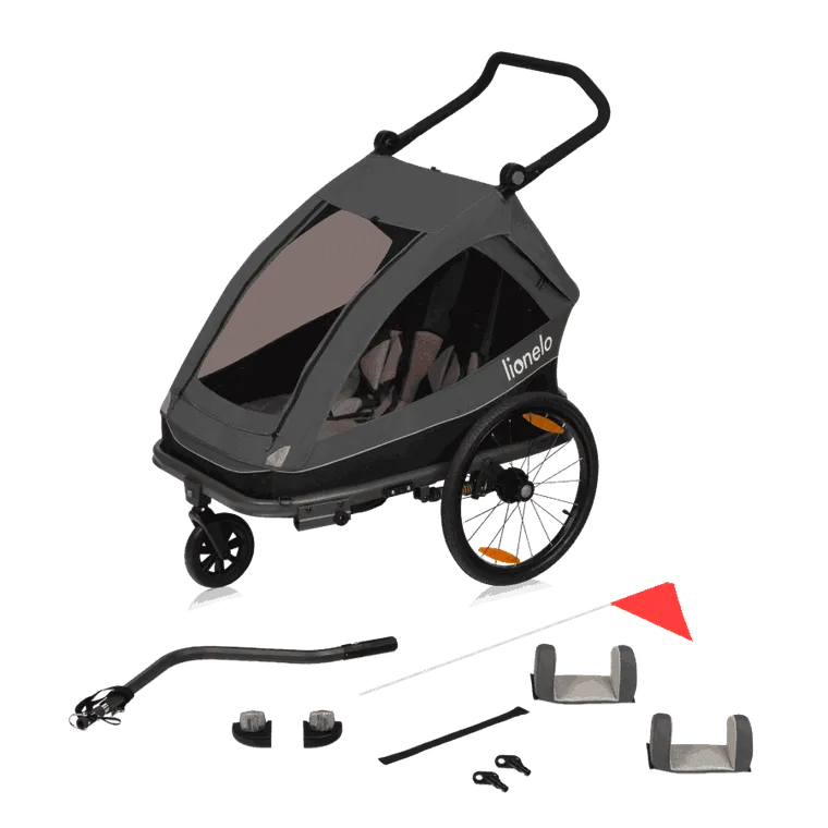 Lionelo, Cama, remorca bicicleta, Grey Graphite
