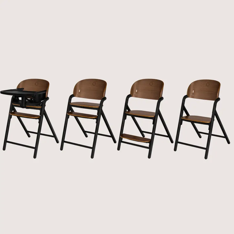 Lionelo, Celia, scaun multifunctional din lemn 3in1, Black Wood