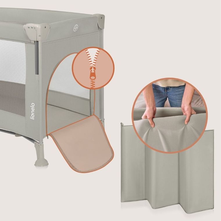 Lionelo, Ellen, patut de calatorie cu extensie mare 3in1, Beige