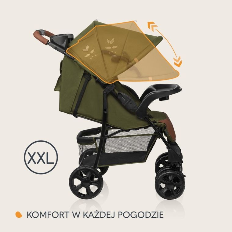 Lionelo, Emma Plus, carucior sport, Forest Green