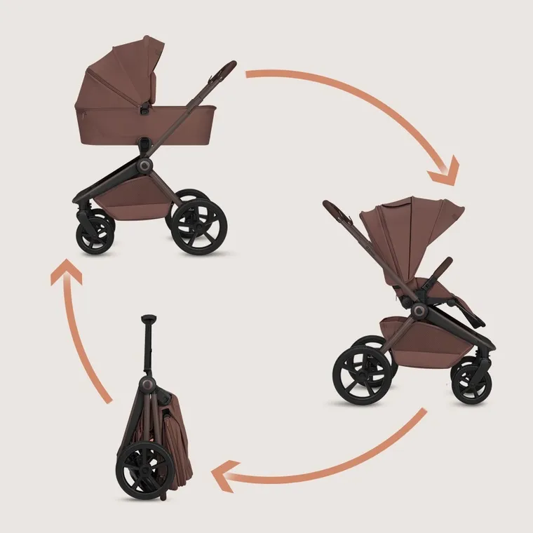 Lionelo, Freya, carucior multifunctional 2in1, Brown Chocolate