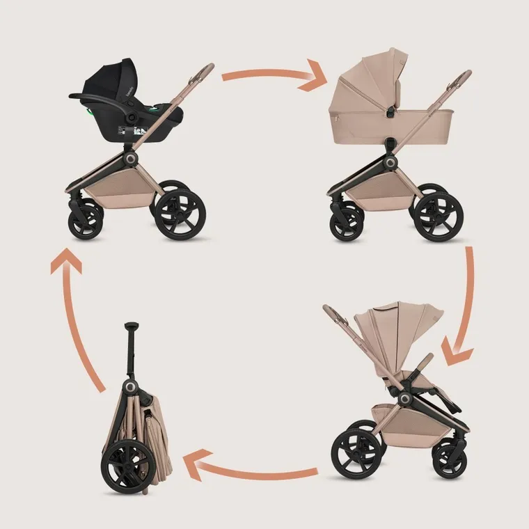 Lionelo, Freya, carucior multifunctional 3in1, Beige Sand