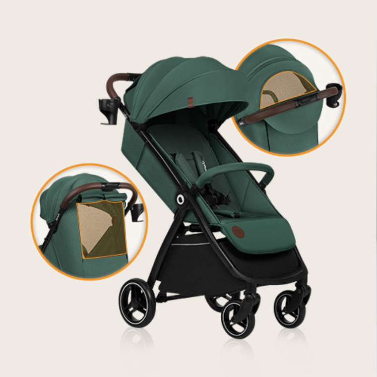 Lionelo, Ingrid, carucior pentru plimbare, Green Emerald