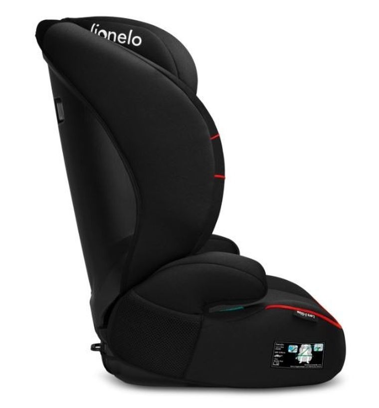 Lionelo, Lars, I-size, scaun auto, 100-150 cm, Sporty Black Red