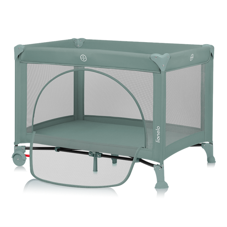 Lionelo, Laura, patut de volaj compact 2in1, Green Sage