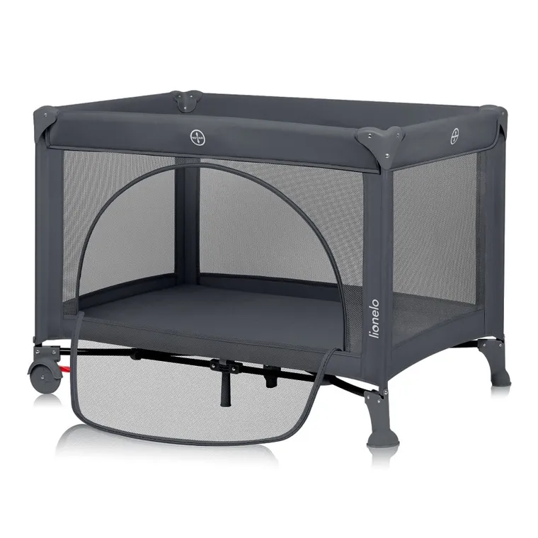 Lionelo, Laura, patut de volaj compact 2in1, Grey Concrete