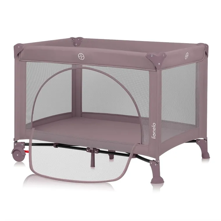 Lionelo, Laura, patut de volaj compact 2in1, Pink Nude