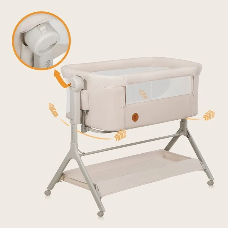 Lionelo, Leonie Plus, patut atasabil 3in1, Beige Sand