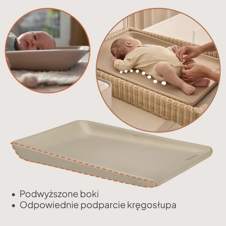 Lionelo, Megs, saltea multifunctionala pentru schimbat, Beige Sand