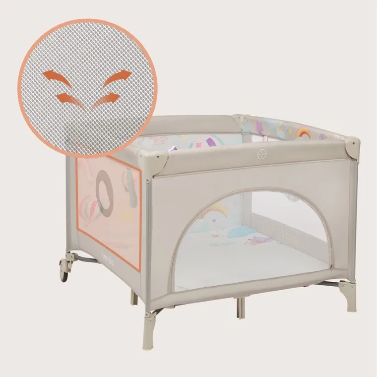 Lionelo, Mille Plus, parcul de joaca pentru copii, Grey Beige