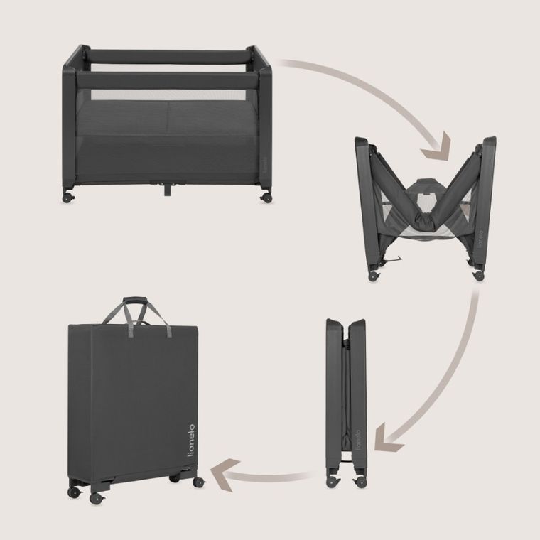 Lionelo, Patty, patut multifunctional 5in1, Grey Graphite