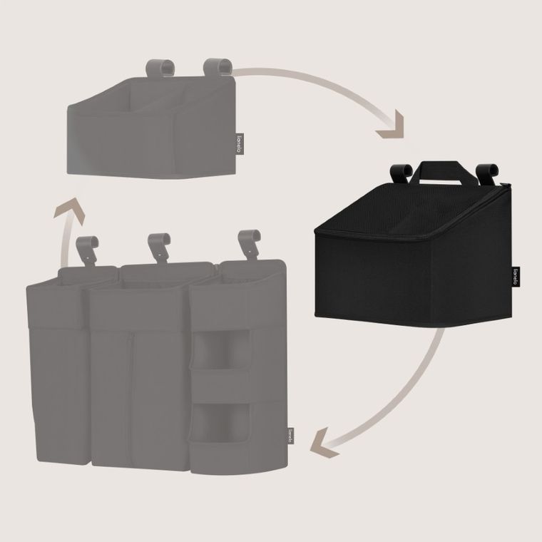 Lionelo, Sidepocket, organizator pentru patut, mediu, Black