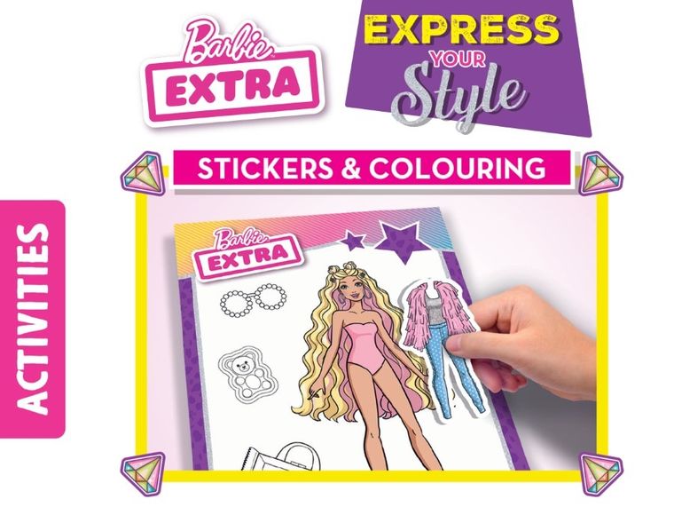 Lisciani, Barbie, Express Your Style, caiet spiralat cu stickere
