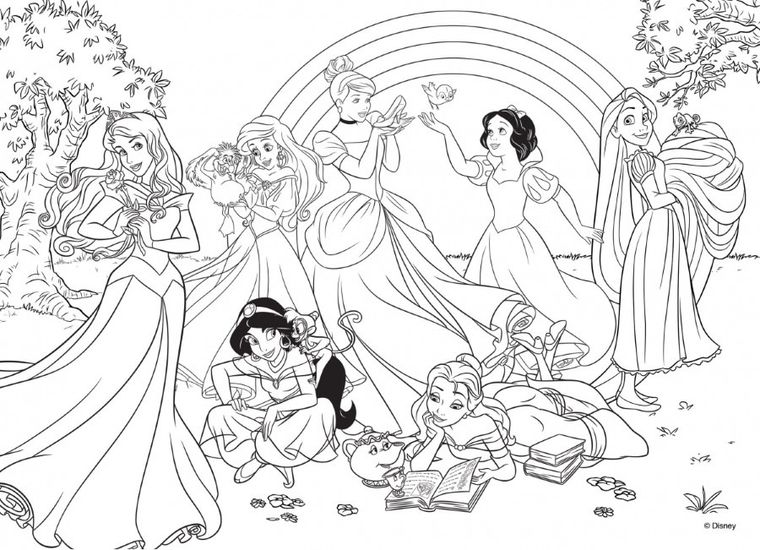 Lisciani, Disney Princess, puzzle maxi cu doua fete, 108 piese
