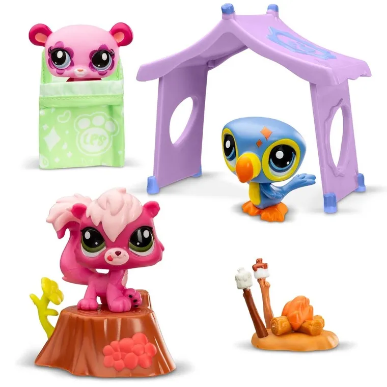 Littlest Pet Shop, Camping, set de 3 figurine