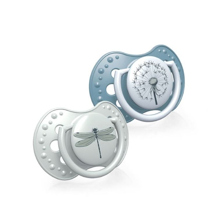 Lovi, Botanic Boy, suzeta dinamica din silicon, 18 luni+, 2 buc.