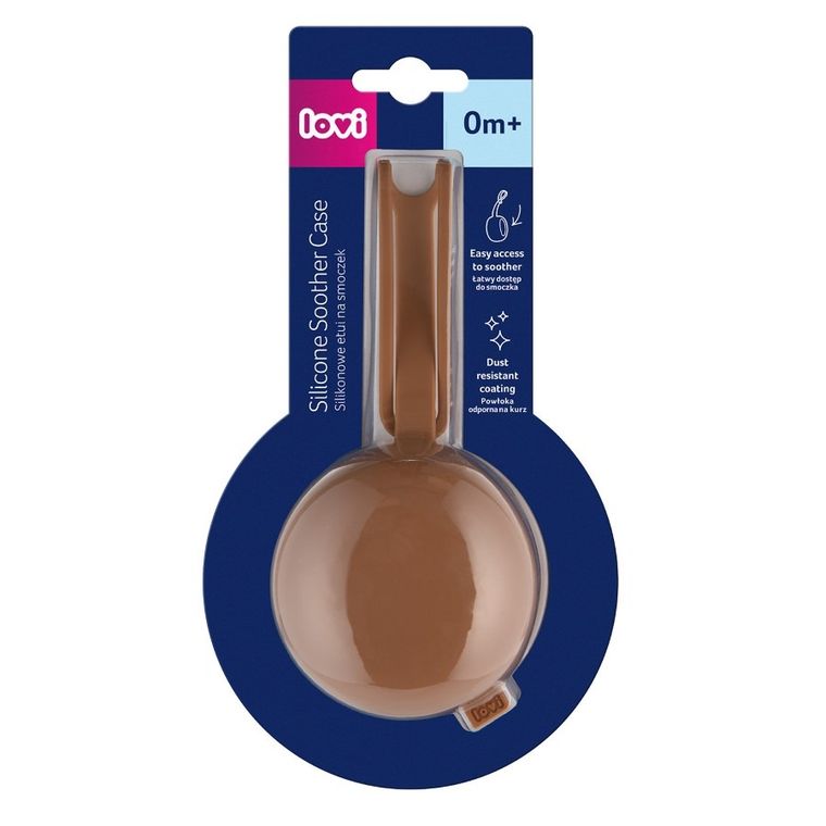 Lovi, cutie din silicon pentru suzeta, Granola