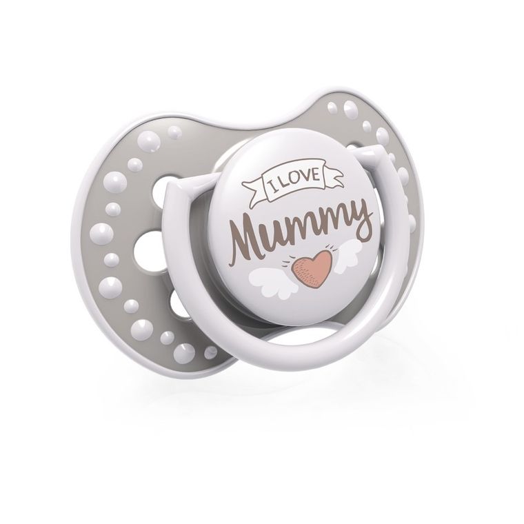 Lovi, I Love, suzeta dinamica din silicon, 0-6 luni, 2 buc.