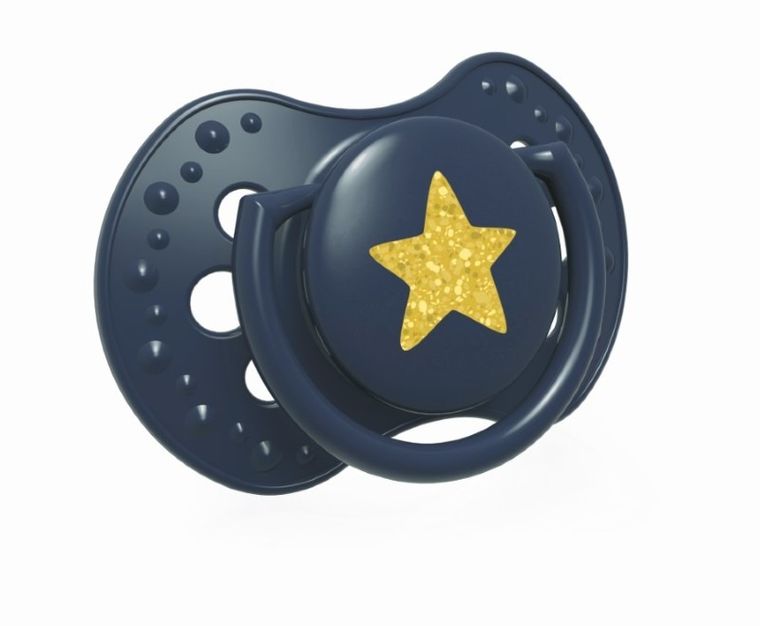 Lovi, Stardust Blue, suzeta dinamica din silicon, 3-6 luni, 2 buc.
