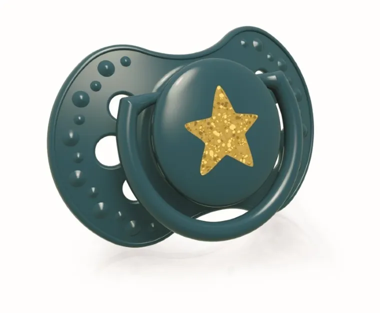 Lovi, Stardust Green, suzeta dinamica din silicon, 0-3 luni, 2 buc.