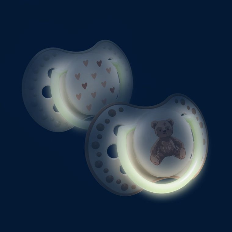 Lovi, Teddy Love, suzeta din silicon, dinamica, 0-6 luni, 2 buc.