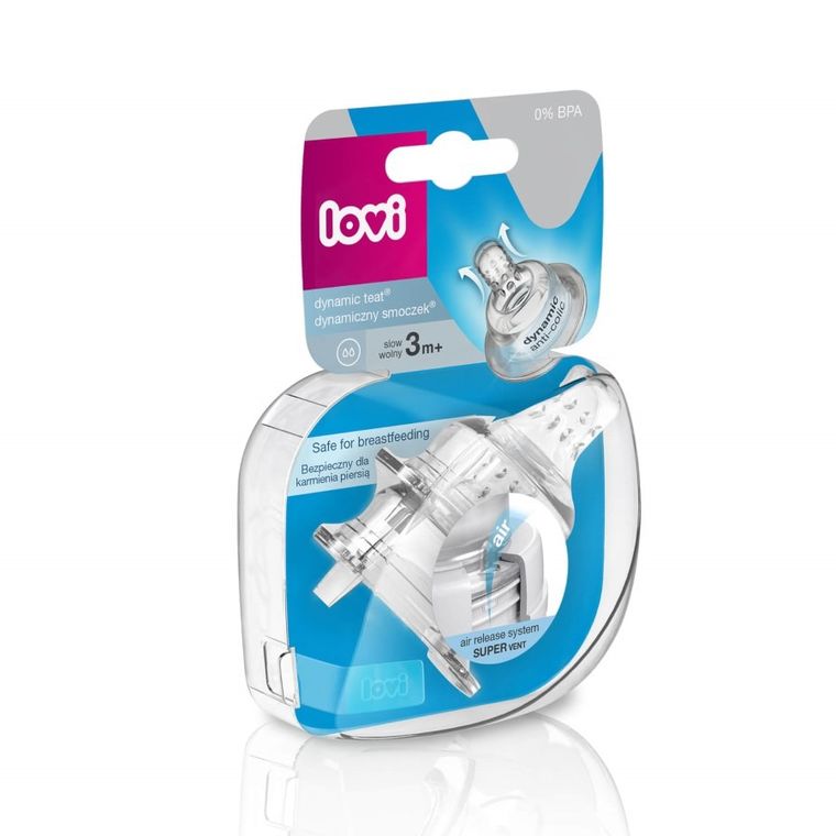 LOVI, Tetina Dinamica debit mic, 3 m+, 2 buc