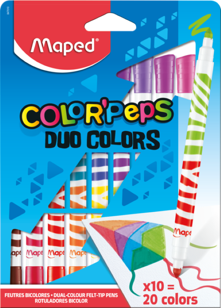Maped, Colorpeps, carioci cu doua fete, 20 culori