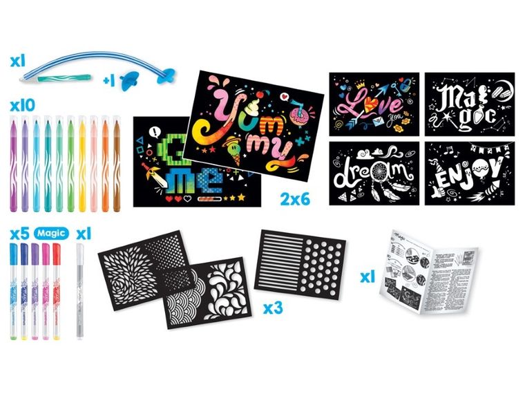 Maped Creativ, Magic Blowpen Art, carioci cu pulverizator, 15 culori