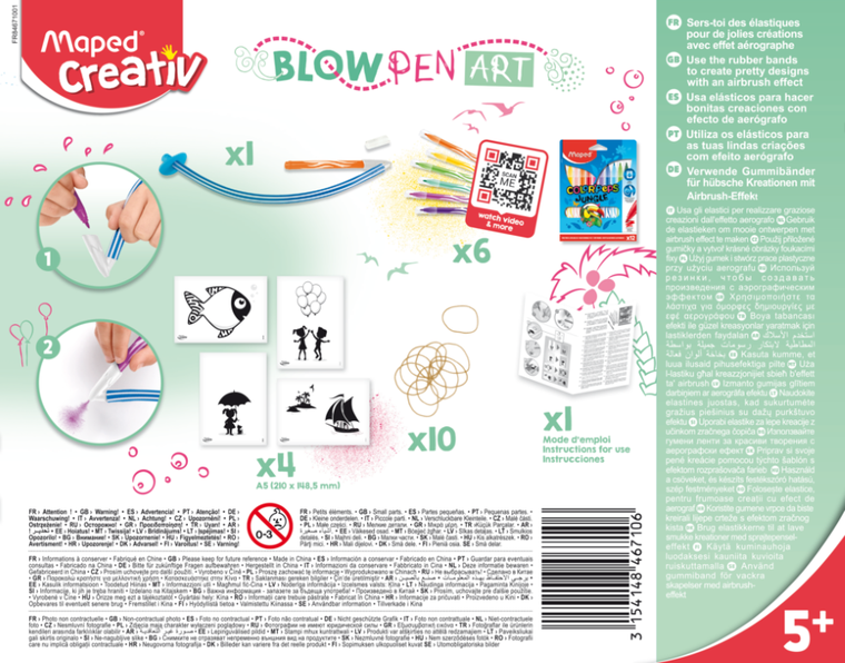 Maped Creativ, String'art, carioci cu pulverizator, 6 buc.