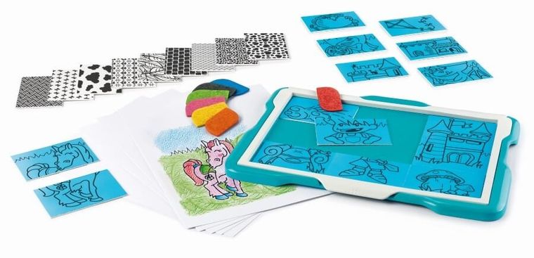 Maped Creativ, Textur'Art, tableta de desenat, set artistic, alb-albastru