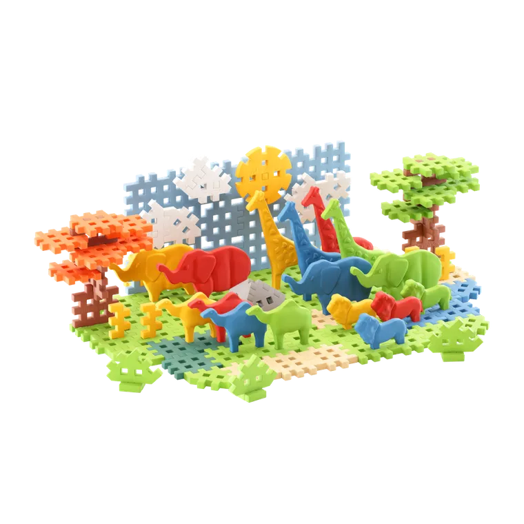 Marioinex, Mini Waffle, Animals Savanna, set de constructie, 100 piese
