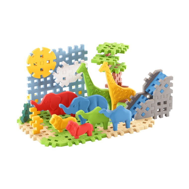 Marioinex, Mini Waffle, Animals Savanna, set de constructie, 50 piese