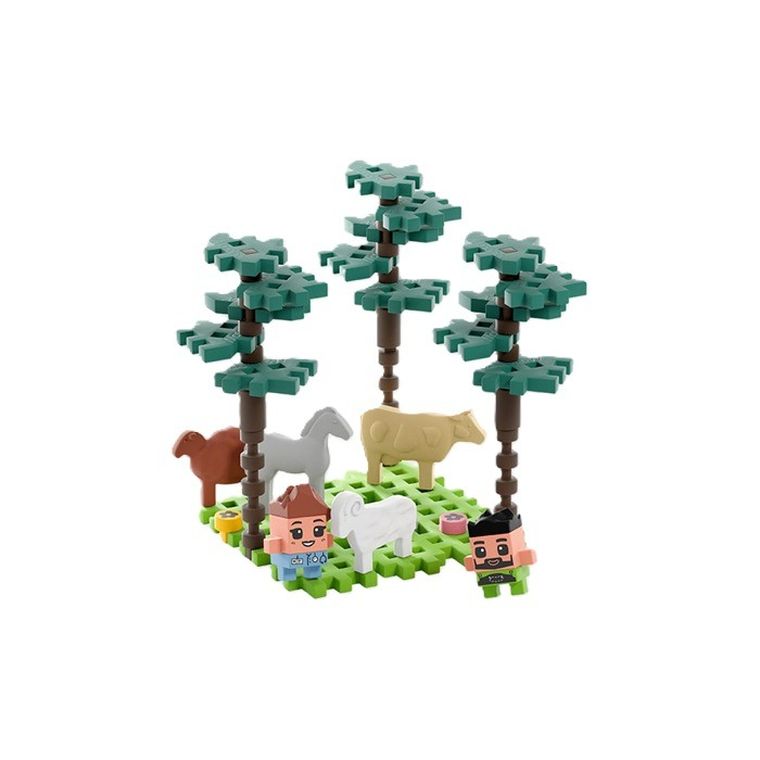 Marioinex, Mini Waffle, Fermier, set de constructie, 100 piese