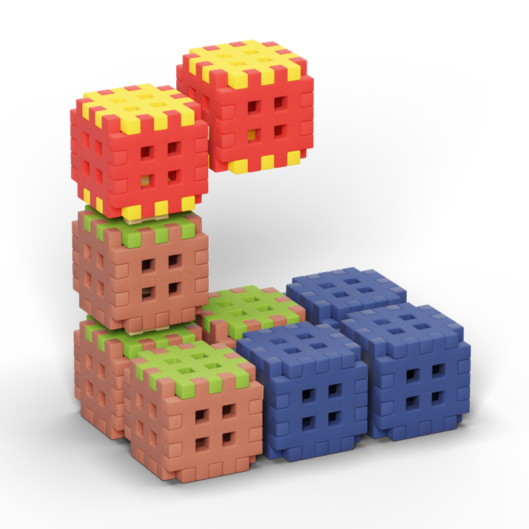 Marioinex, Mini Waffle, Green Blocks, set de constructie, 70 piese