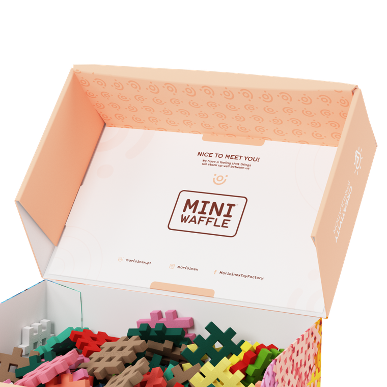 Marioinex, Mini Waffle, Pastel, set de constructie, 300 piese