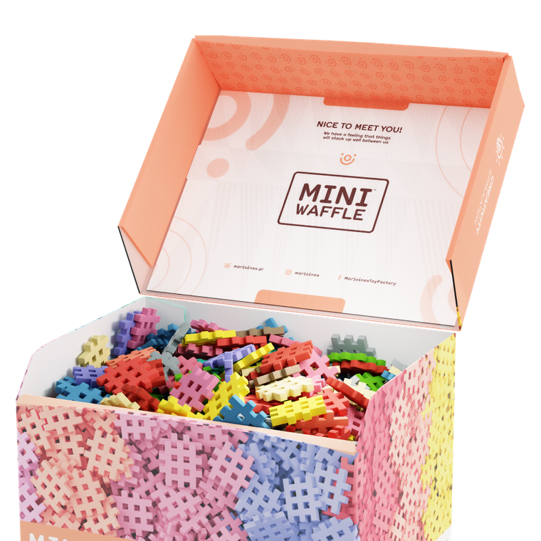 Marioinex, Mini Waffle, Pastel, set de constructie, 500 piese
