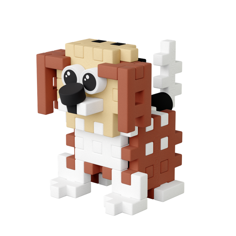 Marioinex, Mini Waffle, Pocket Pets Puppies, Beagle, set de constructie, 46 piese