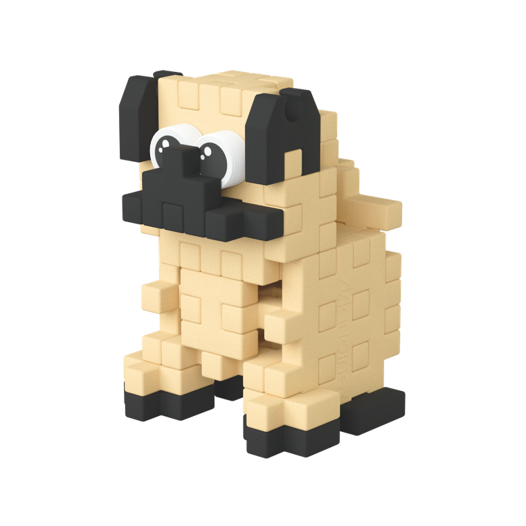 Marioinex, Mini Waffle, Pocket Pets Puppies, Mops, set de constructie, 42 piese