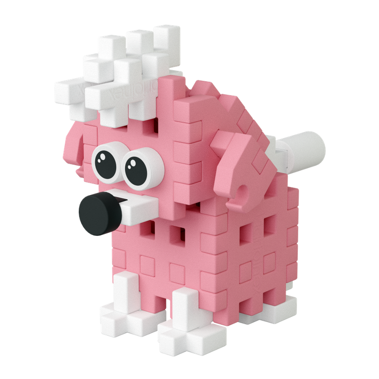 Marioinex, Mini Waffle, Pocket Pets Puppies, Pudel, set de constructie, 47 piese