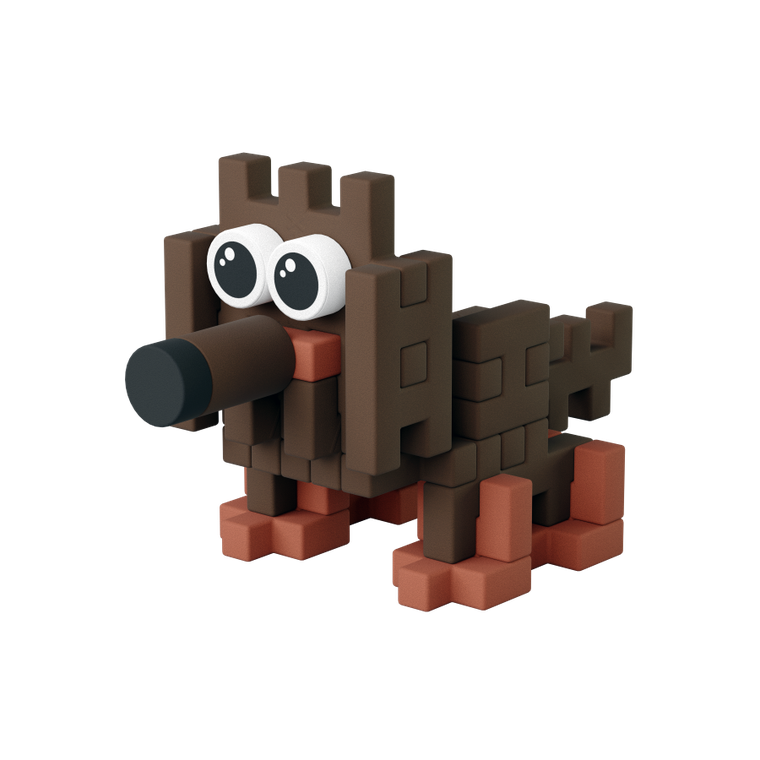 Marioinex, Mini Waffle, Pocket Pets Puppies, Teckel, set de constructie, 43 piese