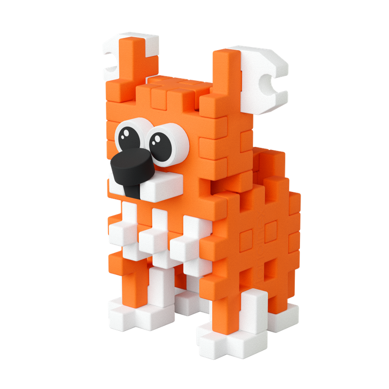 Marioinex, Mini Waffle, Pocket Pets Puppies, Welsh Corgi Pembroke, set de constructie, 49 piese