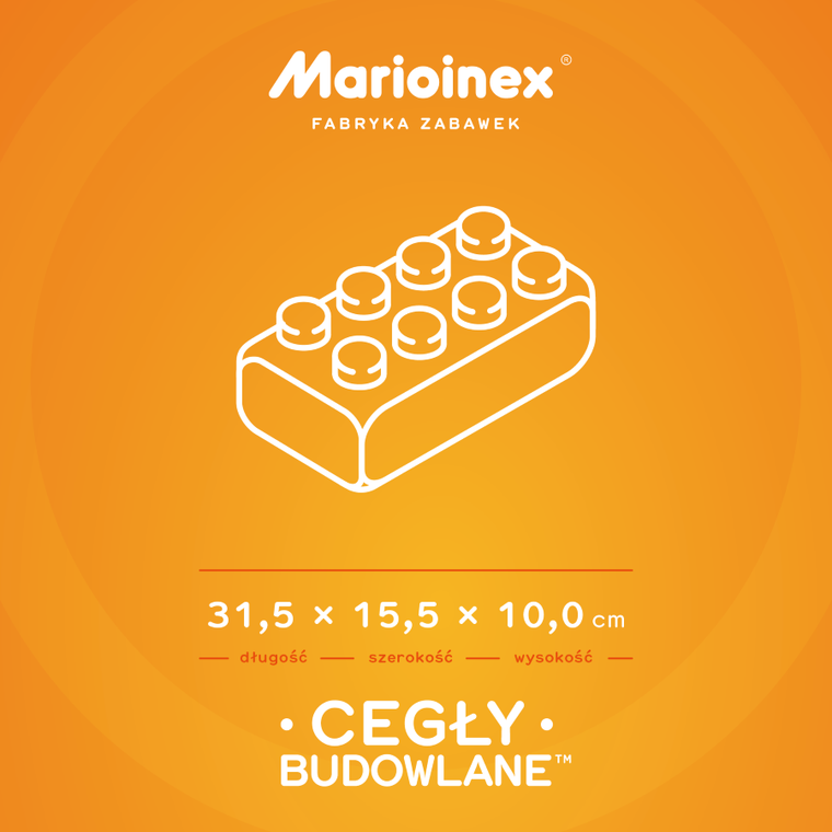 Marioinex, set de constructie, caramizi, blocuri XXL, 33 piese