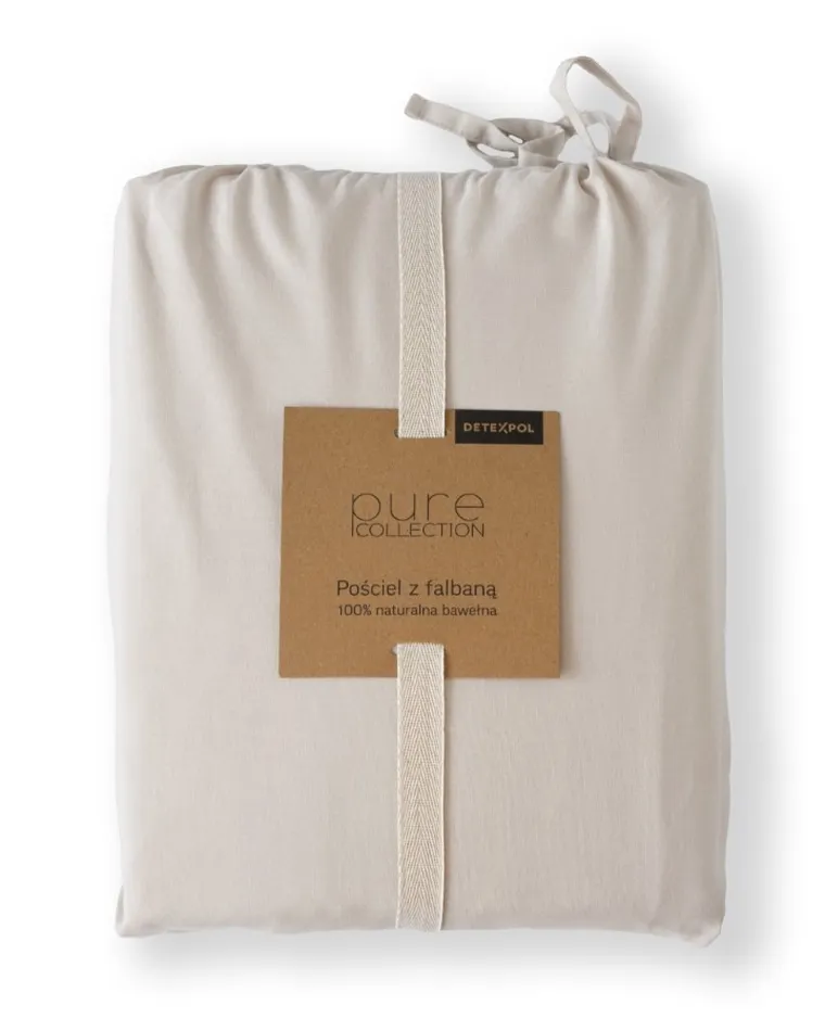 Mayamoo, set lenjerie de pat, 3 piese, bej, 160-200cm