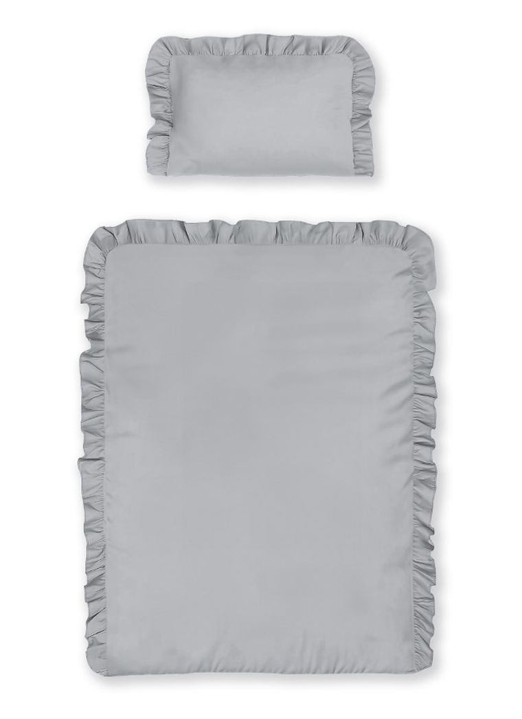 Mayamoo, set lenjerie de pat single, gri deschis, 100-135cm