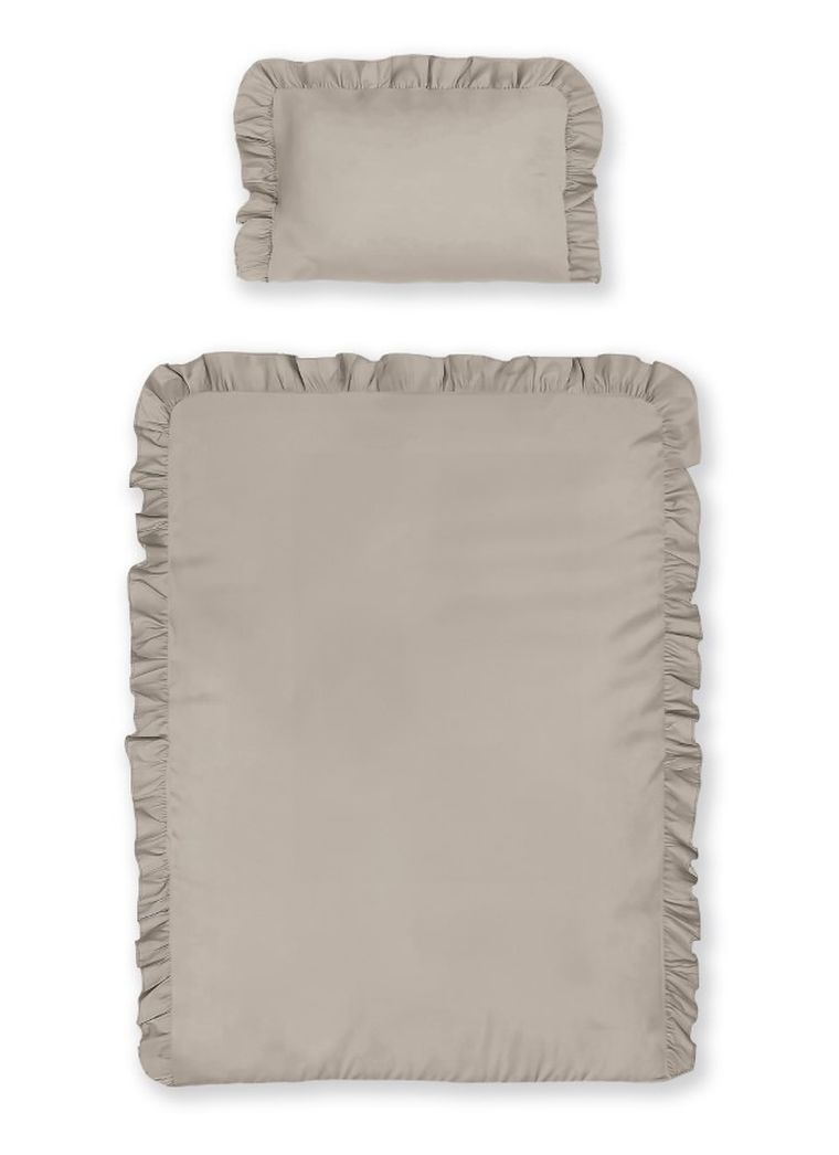 Mayamoo, set lenjerie de pat single, taupe, 100-135cm