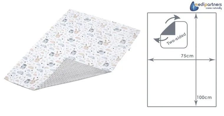 Medi Partners, Animale, patura din bumbac, minky, 75-100 cm
