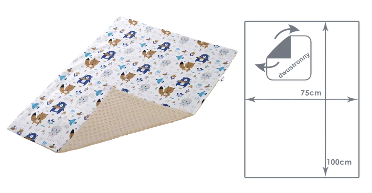 Medi Partners, Boho Animals, patura, minky, bej, 75-100 cm